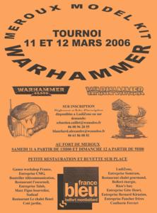 MMK, affiche 2006 tournoi Warhammer