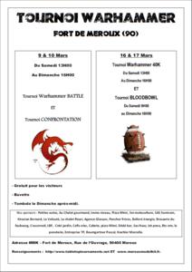 MMK, affiche 2013 tournoi Warhammer